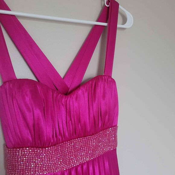 Fuschia Pink Prom Party Dress Women's Medium - Picture 2 of 4